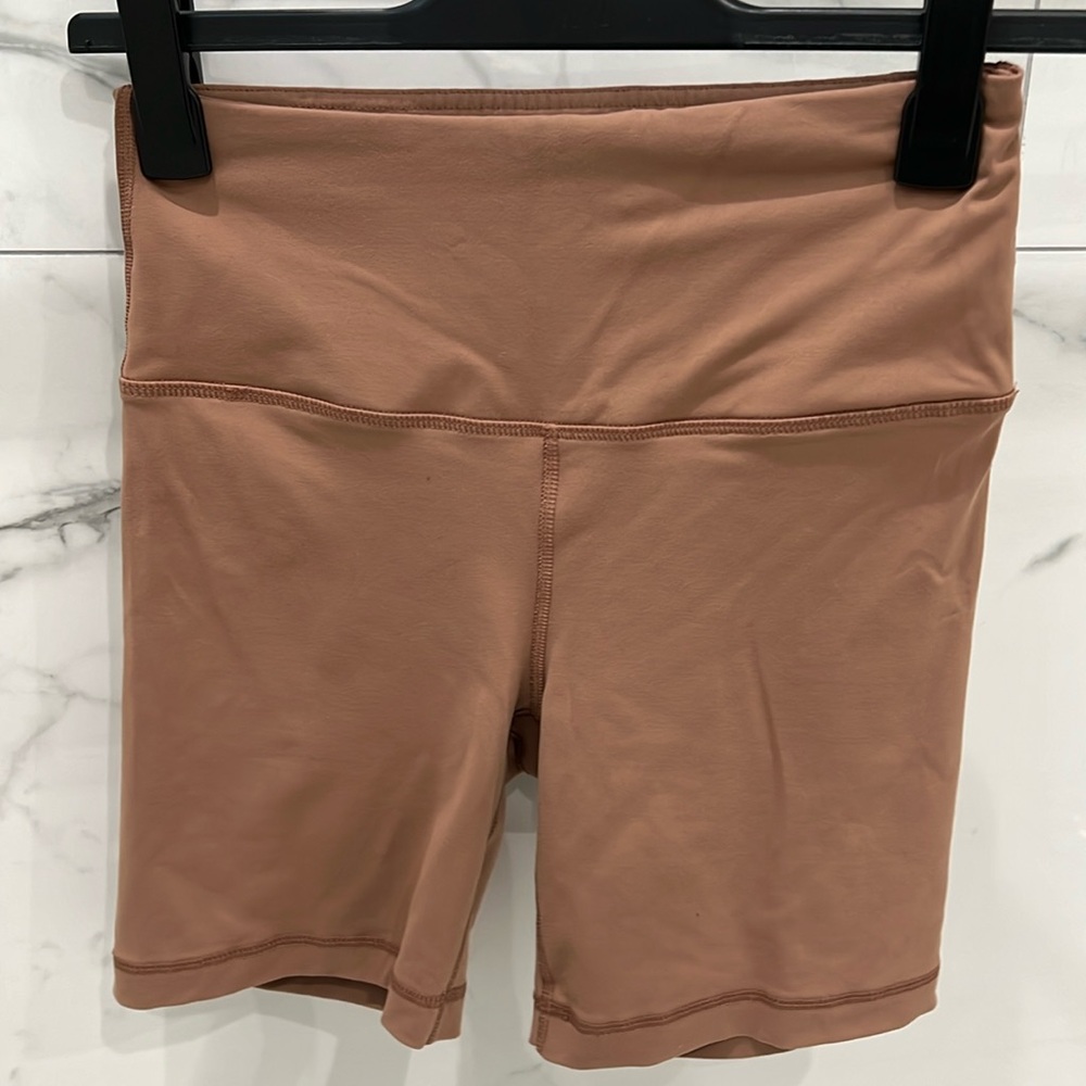 90 Degree by Reflex Biker Shorts Tan High Rise Athletic Women’s Small